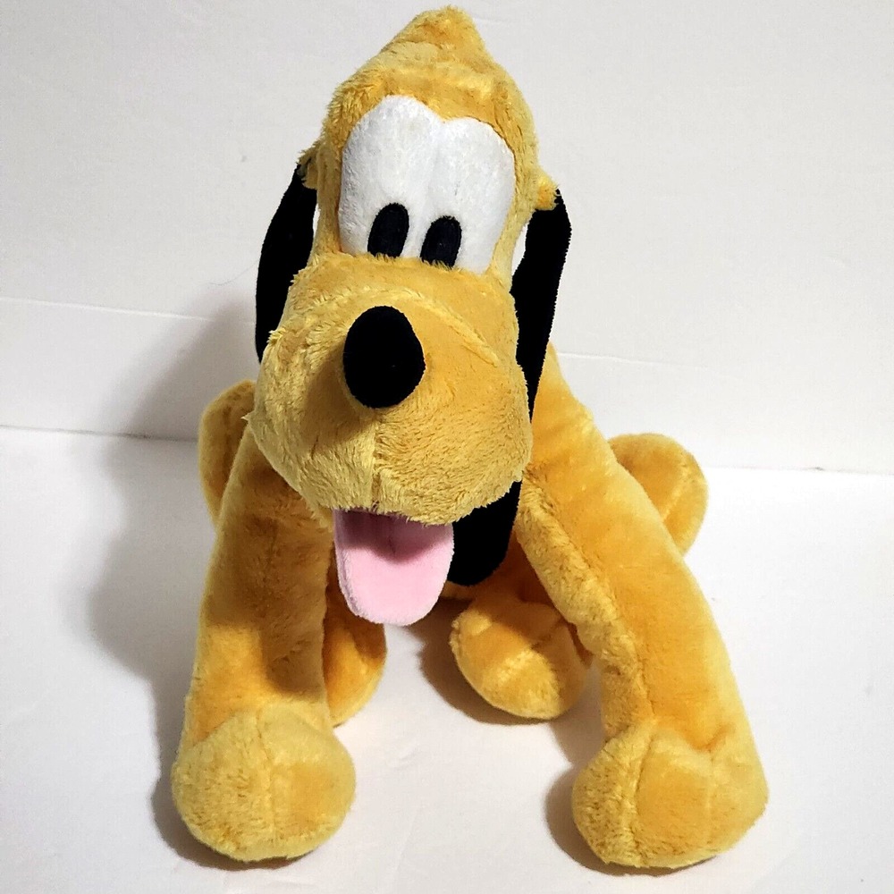 Disney Pluto Yellow Dog Just Play Plush Toy Bean Bag 12in Mickey Mouse Friends